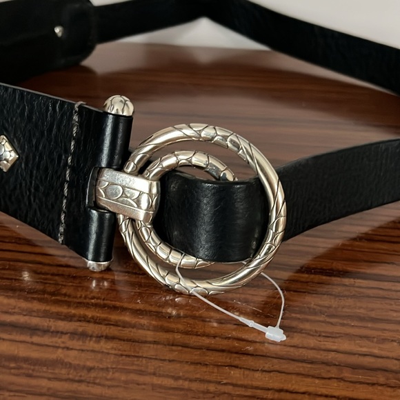 Brighton Black eather women wrapping belt size : large main image 2